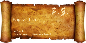 Pap Zilia névjegykártya